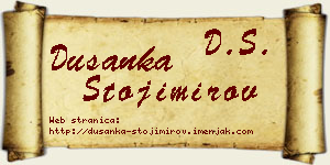 Dušanka Stojimirov vizit kartica